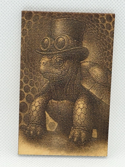 Dark Fantasy Steampunk Turtle Magnet Laser Engraved