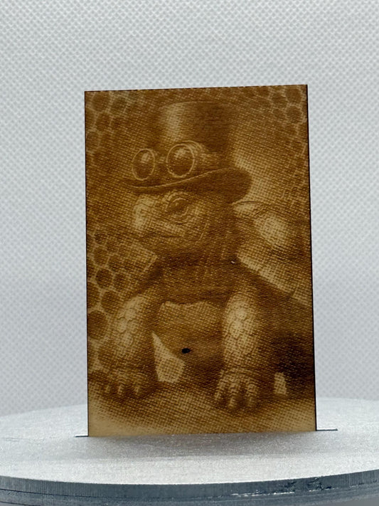 Dark Fantasy Steampunk Turtle Magnet Laser Engraved