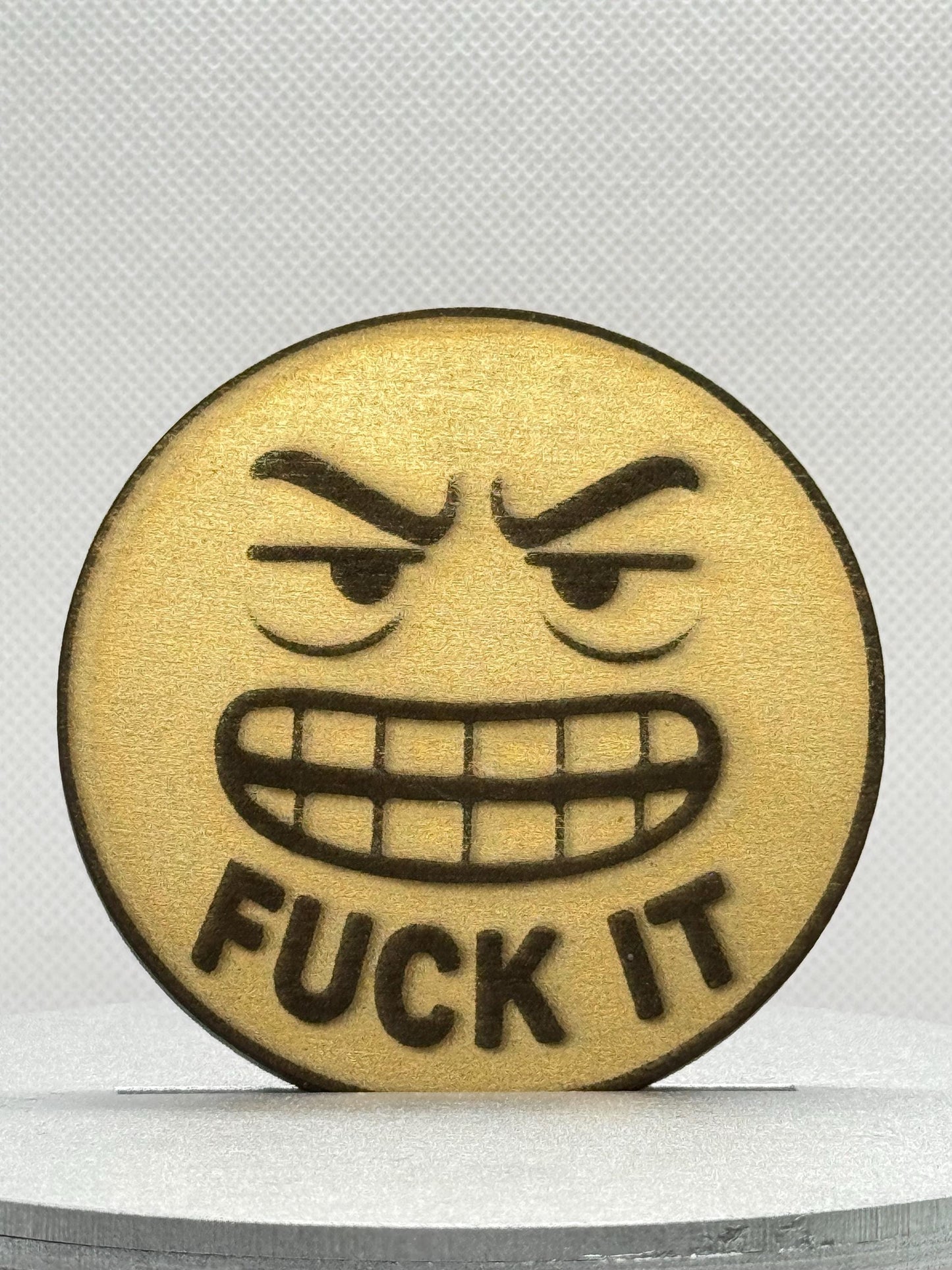 F*ck It 2 Laser Engraved Emoji Magnet
